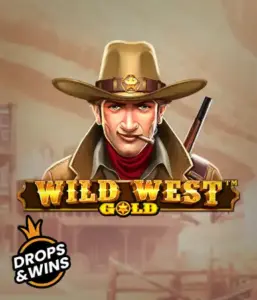  Encounter the rugged sheriff of "Wild West Gold," a captivating slot game by Pragmatic Play. The graphic depicts a confident sheriff with a sheriff’s badge, framed by a dusty Old West town backdrop. The game's title is prominently displayed in a rustic font, highlighting the theme of adventure and law enforcement in the wild frontier. 